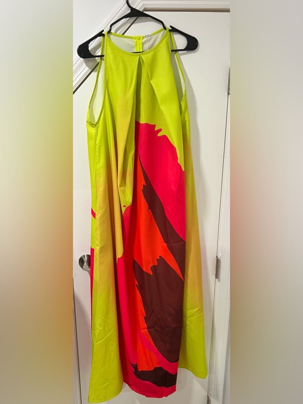 NWT❤️💚🧡Loose Sleeveless Multi-Colored Round-Neck Maxi Dresses - Picture 15 of 15